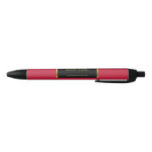 Stylo Noir Black gold cardinal red professional promotional (Bas)