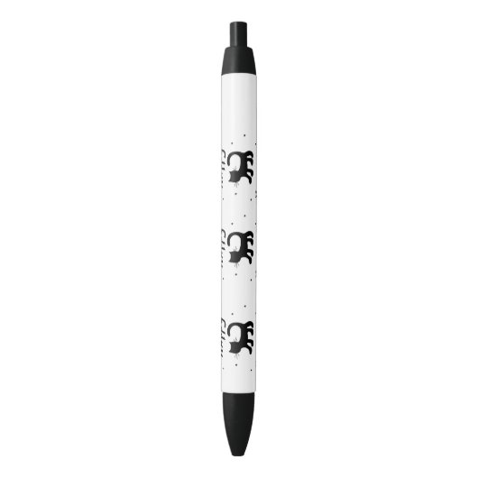 Stylo Noir Black Happy Halloween horreur éffrayant (devant Vertical)