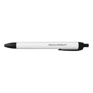 Stylo Noir Blanc clair simple gris moderne Monogramme Motif