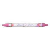 Stylo Noir Blesses Mama Fleurs Roses (Devant)