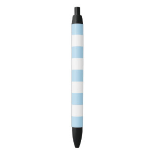 Stylo Noir Bleu, Blancs, Motif rayé
