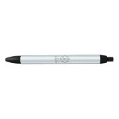 Stylo Noir Bleu Bleu Bleu Français avec logo Monogramme (Devant)