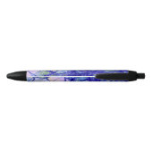 Stylo Noir Bleu d'Art Abstrait et Lilac (Dos)