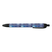Stylo Noir Bleu de flocon de neige (Bas)