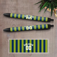 Bleu de la Marine et Graines de Rugby Vert Nom Num