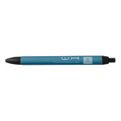 Stylo Noir Bleu d'entreprise moderne chic (Devant)