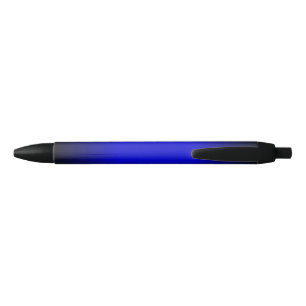 Stylo Noir Bleu électrique solide