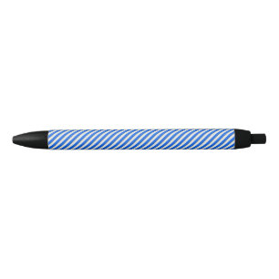Stylo Noir Bleu et blanc Diagonale