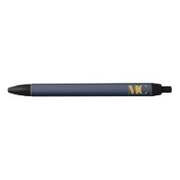Bleu marine or monogramme élégant moderne