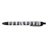 Stylo Noir Bleu Marine Rayures Blanches (Bas)