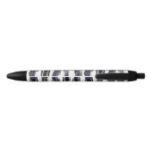 Stylo Noir Bleu Marine Rayures Blanches (Dos)