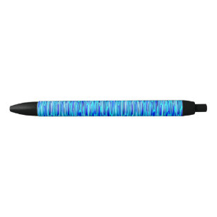 Stylo Noir Bleu pluie gouttes Abstraites