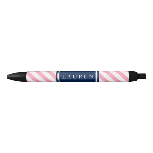 Stylo Noir Bleu rose et marine (Devant)