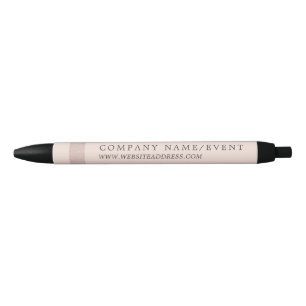 Stylo Noir Bleu rose & Rose Gold Foil Stripe, société/événeme