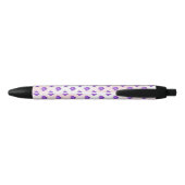 Stylo Noir Bleuets et crème Motif de fruits (Dos)