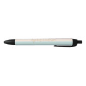 Stylo Noir Bloc de couleur pastel moderne rayé (Bas)