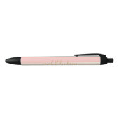 Stylo Noir Bloc de couleur pastel moderne rayé (Haut)