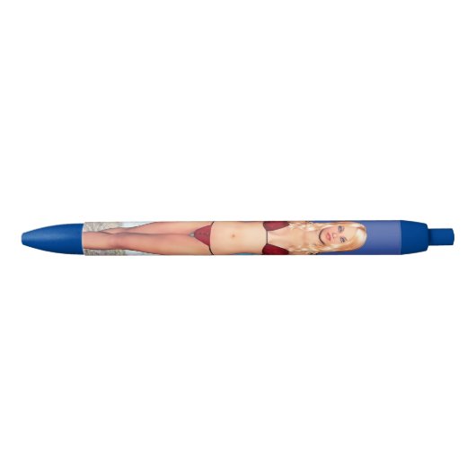Stylo Noir Blonde Bikini Beach Babe (Devant)