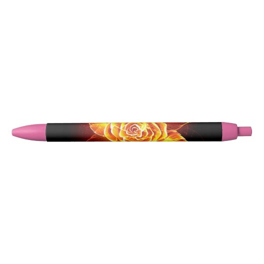 Stylo Noir Blooming Fire Rose (Devant)