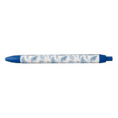 Stylo Noir Blue Garden Butterfly & Floral Garden Motif (Devant)