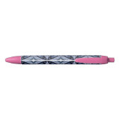 Stylo Noir Blue Geometric Pattern Retro Style (Dos)