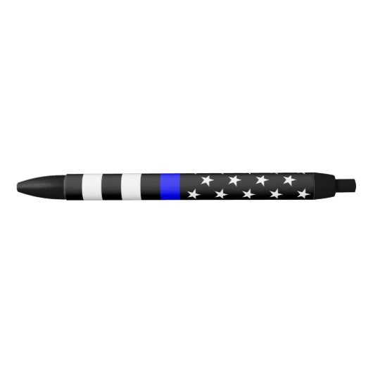 Stylo Noir Blue Line mince diminuent (Devant)
