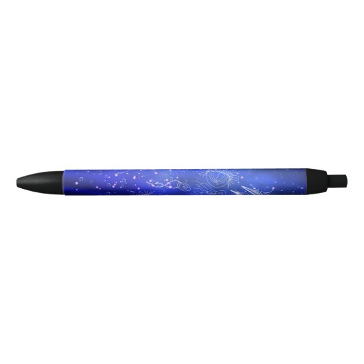 Stylo Noir Blue Marine Sous-marin Jellyfish Monde (Devant)