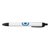 Stylo Noir Blue Mati Evil Eye symbole de chance écriture styl (Bas)