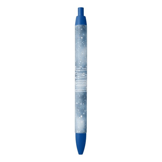 Stylo Noir Blue Snow (devant Vertical)