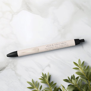 Stylo Noir Blush & Gold Whisk Boulangerie ou restauration
