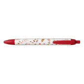 Stylo Noir Bohème Floral Style Ditsy Monogramme (Dos)