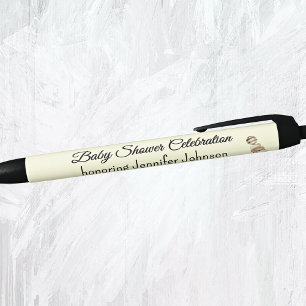 Stylo Noir Boho Baby shower neutre genre favorise l'encre noi
