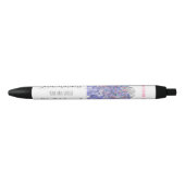 Stylo Noir Boho Chic Violet Mariée Coiffure Aquarelle Floral (Devant)
