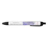 Stylo Noir Boho Chic Violet Mariée Coiffure Aquarelle Floral (Bas)