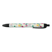 Stylo Noir Boho Fleur sauvage Meadow Floral Design (Bas)