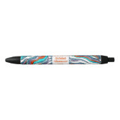 Stylo Noir Boho Super Retro Typographie Wavy Fête des mariées (Devant)