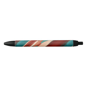 Stylo Noir Bois et turquoise