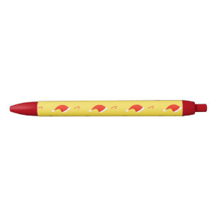Stylo Noir Boîte cadeau de Noël sucre de canne chapeau de Noë
