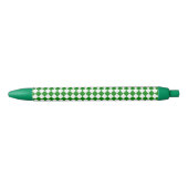 Stylo Noir Bold Green and White Chevron Pattern Classic (Devant)
