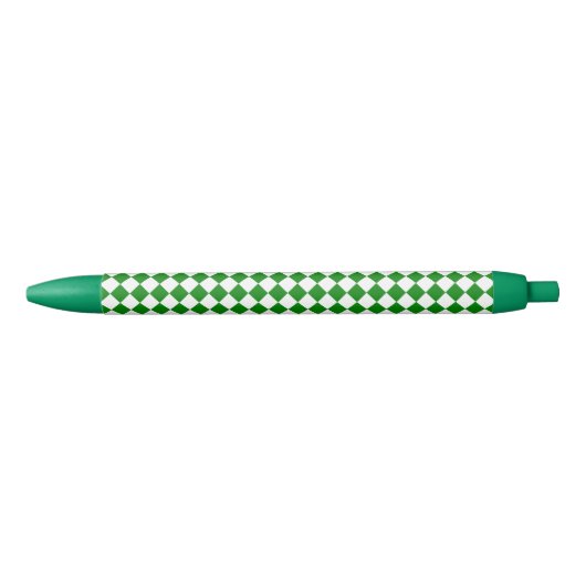 Stylo Noir Bold Green and White Chevron Pattern Classic (Devant)