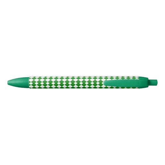 Stylo Noir Bold Green and White Chevron Pattern Classic (Dos)