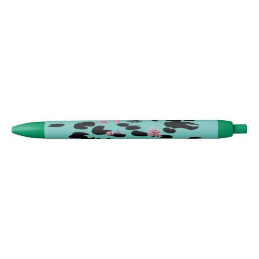 Stylo Noir Boli lily pads (Devant)