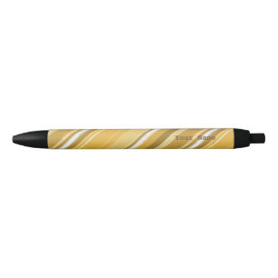Stylo Noir Bonbons Jaunes rayures
