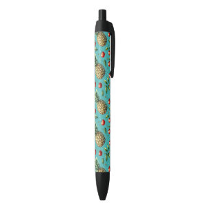 Stylo Noir Bonheur Ananas Cerise