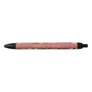 Stylo Noir Botanique bohème fleurie et rustique