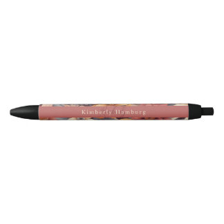 Stylo Noir Botanique bohème fleurie et rustique