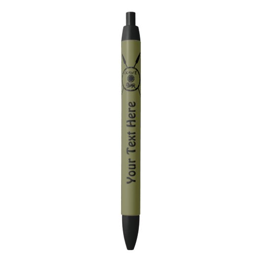 Stylo Noir Bouclier Maccabee Soumis Et Voies (devant Vertical)