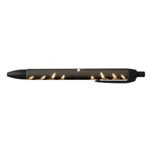 Stylo Noir Bougies brûlantes heureuses de Hanoukka Menorah