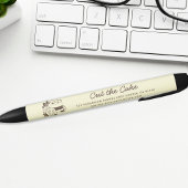 Stylo Noir Boulangerie au logo de gâteau