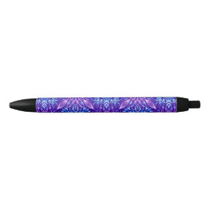 Stylo Noir Boule de neige en cristal clair ornement